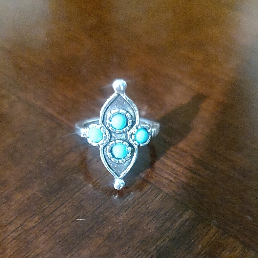 Silver and Turquoise Ring